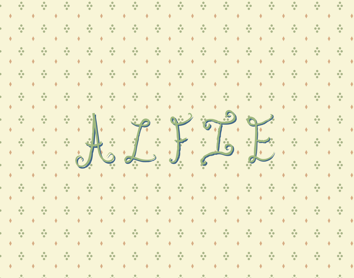 Green Name Sign Art Print
