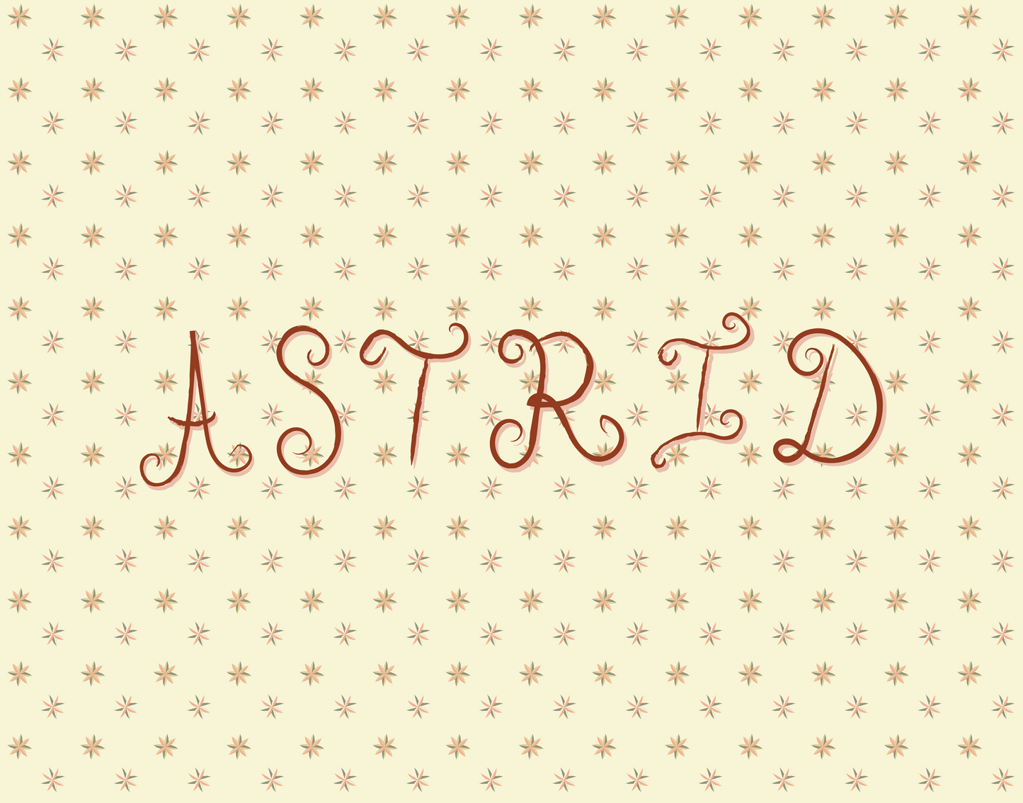 Red Name Sign Art Print